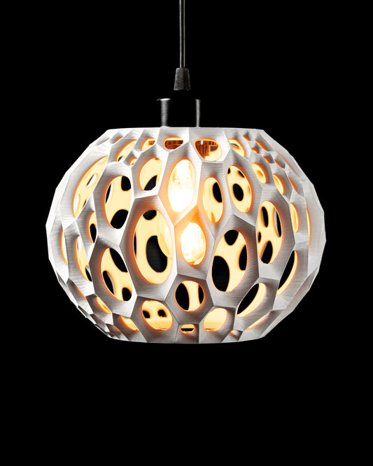 Pendelleuchte „Cello Sphere“ – 3D-gedruckter Lampenschirm im organischen Zell-Design