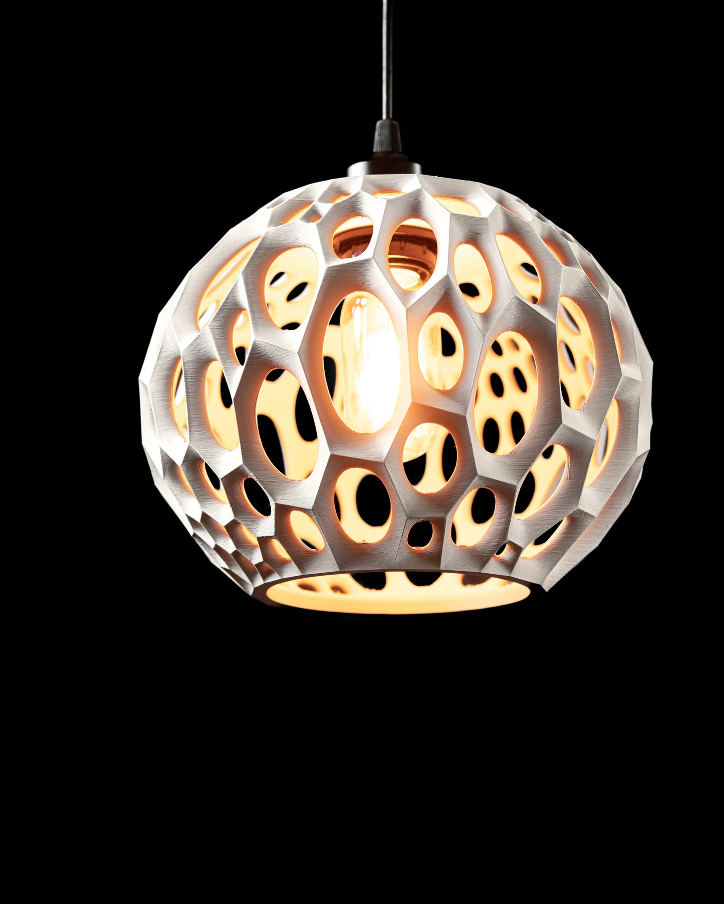 Pendelleuchte „Cello Sphere“ – 3D-gedruckter Lampenschirm im organischen Zell-Design