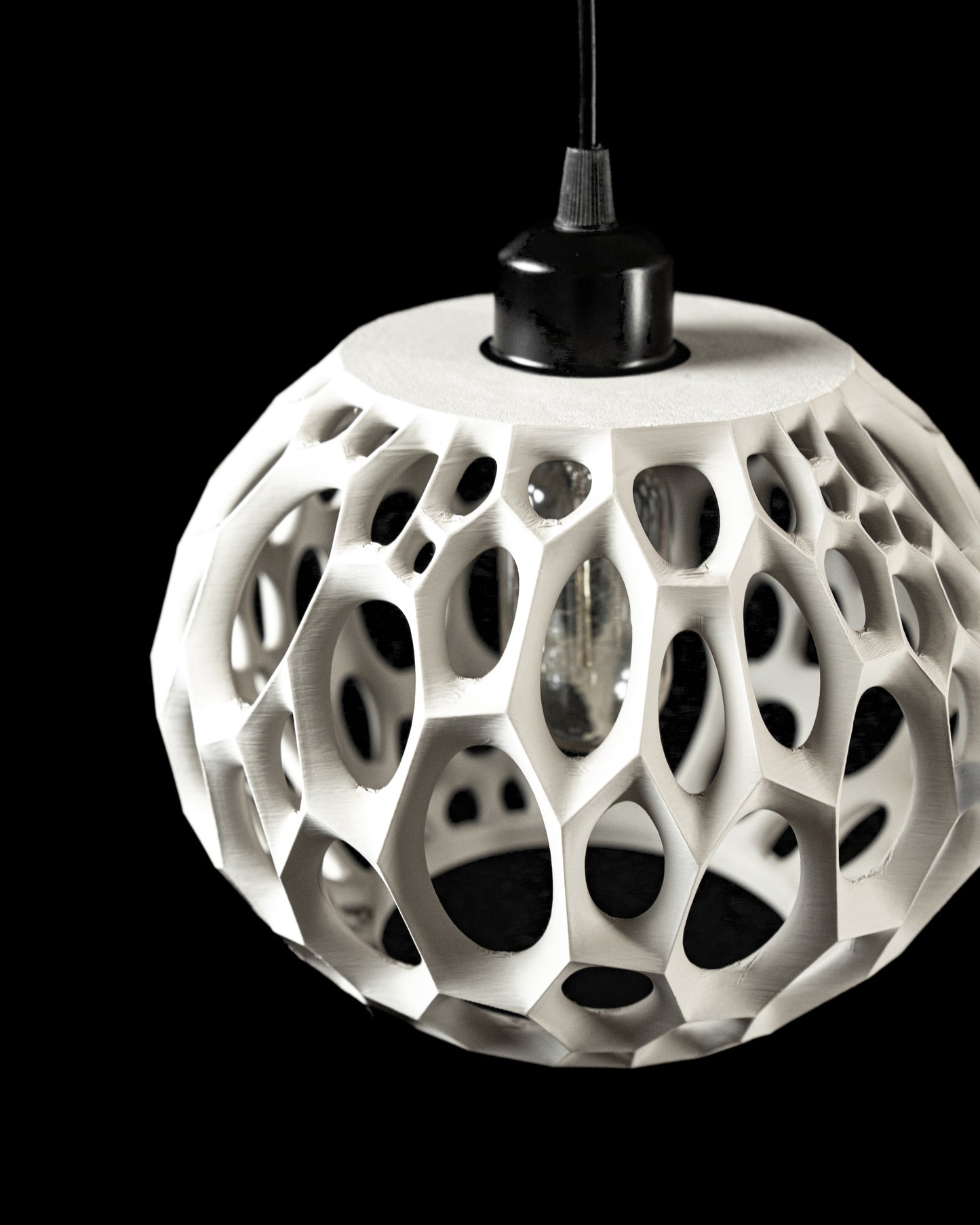 Pendelleuchte „Cello Sphere“ – 3D-gedruckter Lampenschirm im organischen Zell-Design