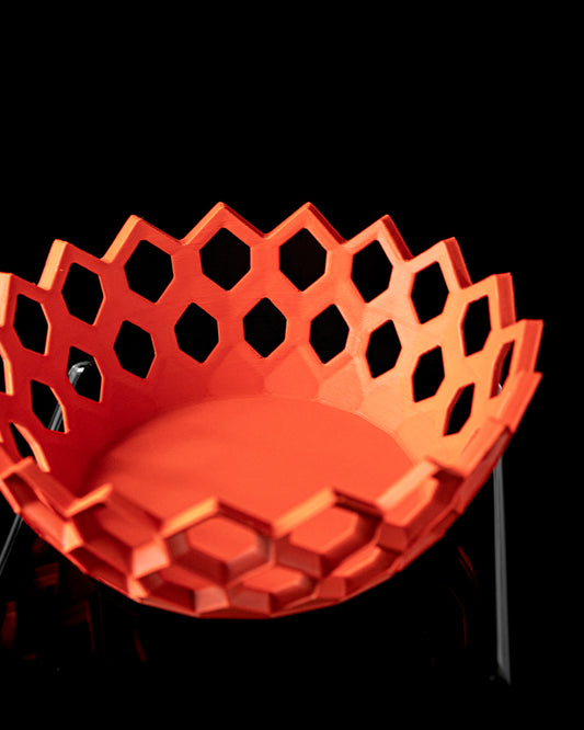 Designschale „Hexa Bowl“ – 3D-gedruckte Obst- & Dekoschale im Wabenmuster