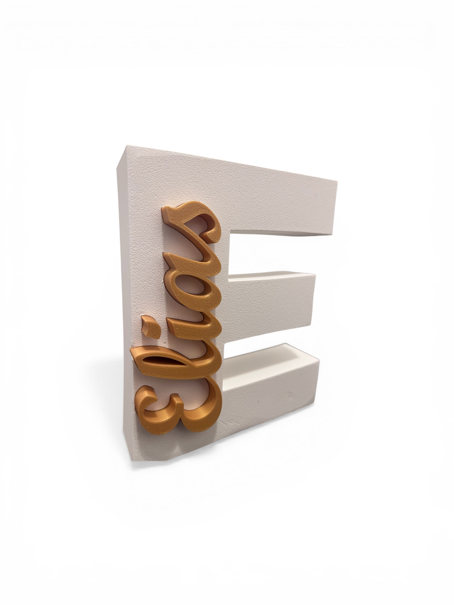 Personalisiertes 3D-Namensschild mit Initiale