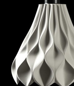 Pendelleuchte „Ripple Light“ – 3D-gedruckter Lampenschirm