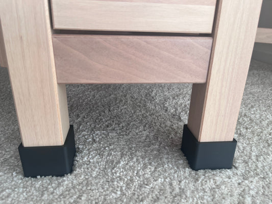 3D-gedruckte Tischbein-Erhöhung +3cm Höhe für Saugroboter | 6er Set