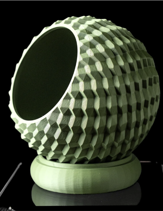 Design-Blumentopf "GeoGlobe big" aus 3D-Druck – modern & strukturiert