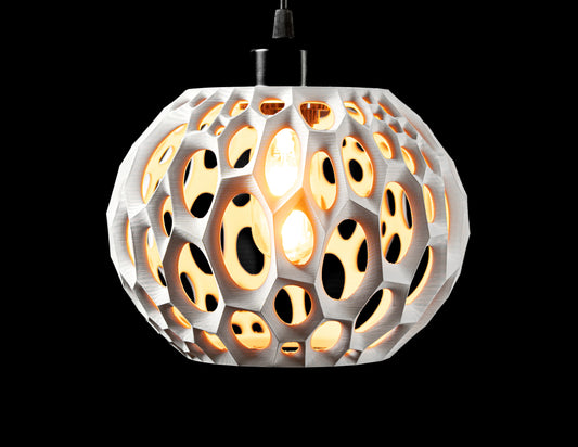 Pendelleuchte „Cello Sphere“ – 3D-gedruckter Lampenschirm im organischen Zell-Design