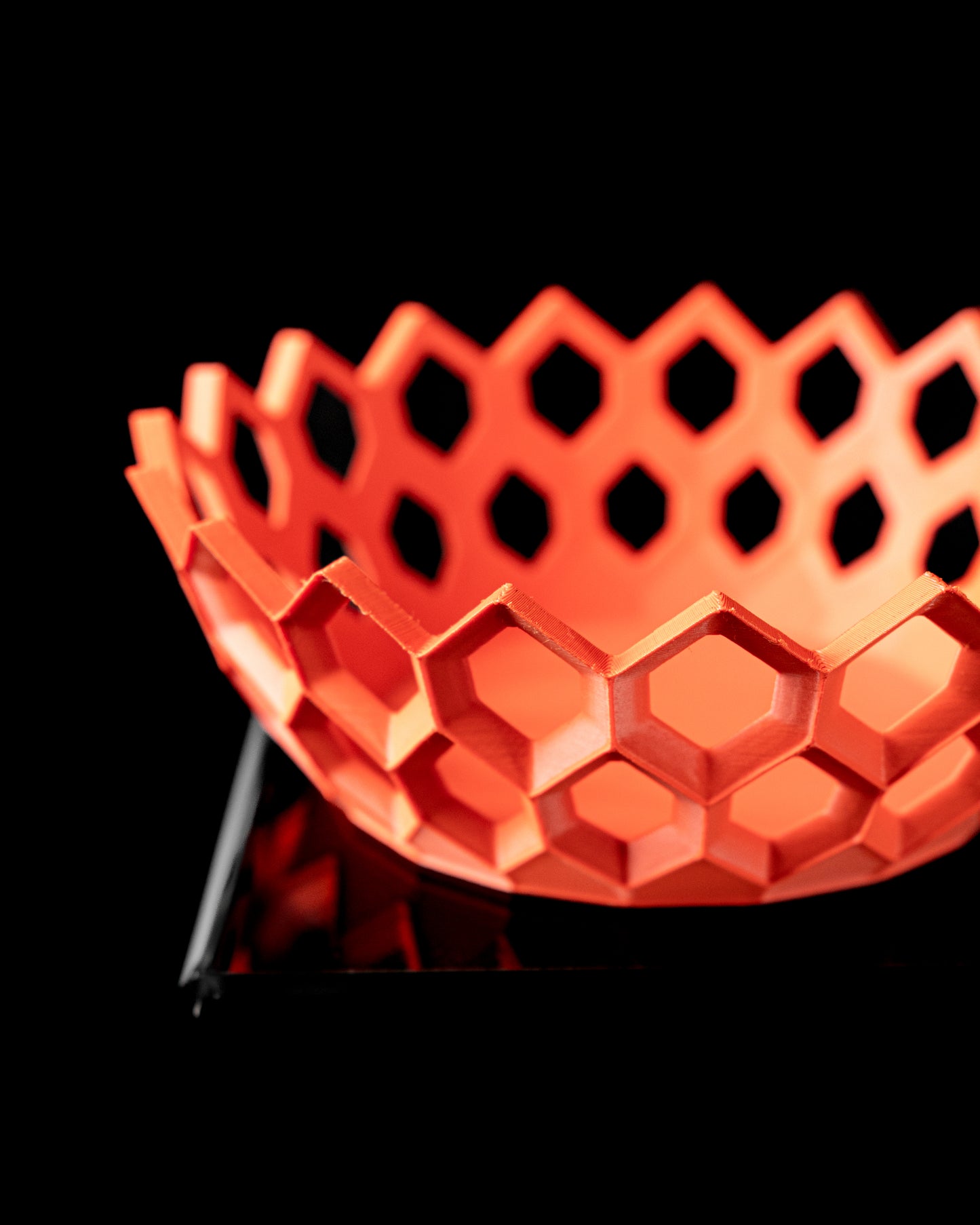 Designschale „Hexa Bowl“ – 3D-gedruckte Obst- & Dekoschale im Wabenmuster