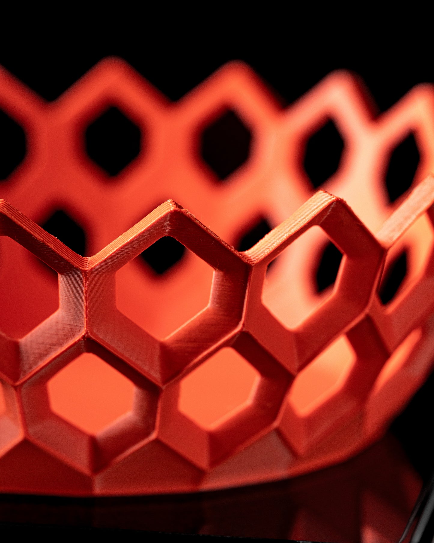 Designschale „Hexa Bowl“ – 3D-gedruckte Obst- & Dekoschale im Wabenmuster