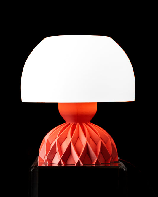 Tischlampe „Luma Domo“ – 3D-gedruckte Designerlampe mit organischer Struktur