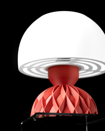 Tischlampe „Luma Domo“ – 3D-gedruckte Designerlampe mit organischer Struktur