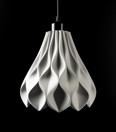 Pendelleuchte „Ripple Light“ – 3D-gedruckter Lampenschirm