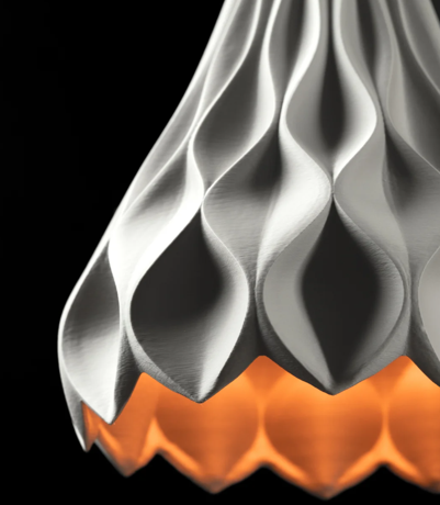 Pendelleuchte „Ripple Light“ – 3D-gedruckter Lampenschirm