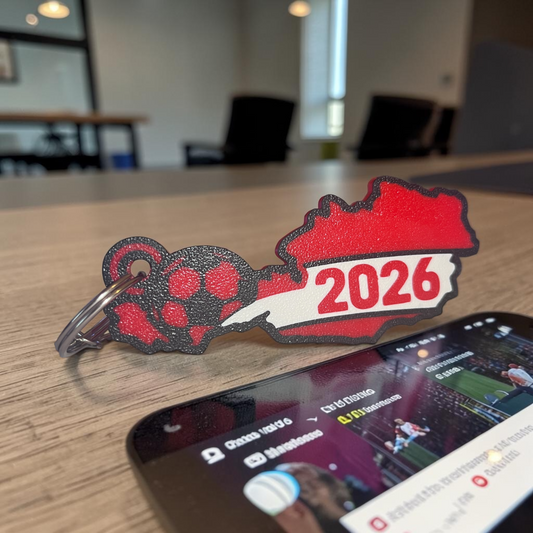 Österreich Schlüsselanhänger mit NFC – 3D gedruckter Fußball Fanartikel 2026