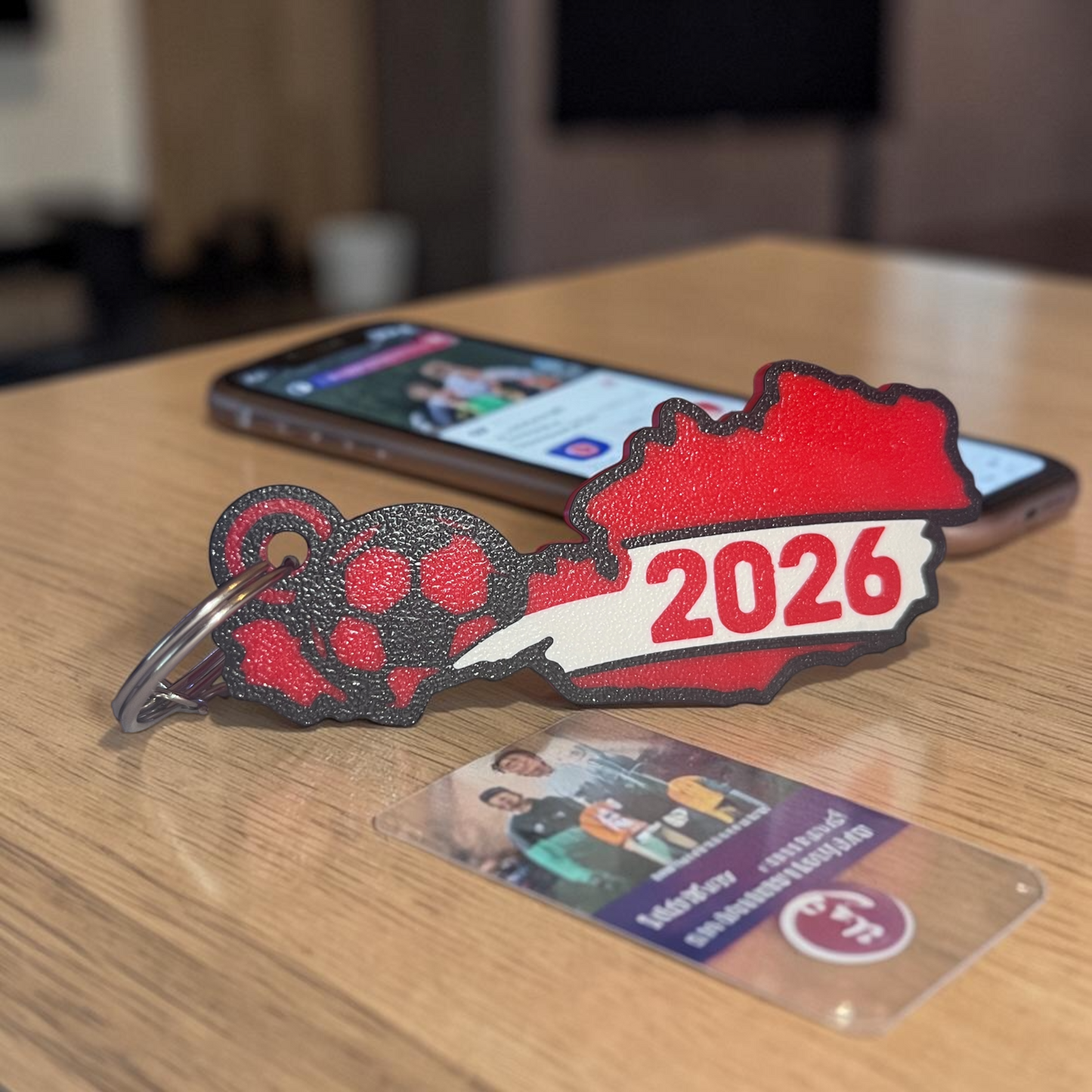 Österreich Schlüsselanhänger mit NFC – 3D gedruckter Fußball Fanartikel 2026