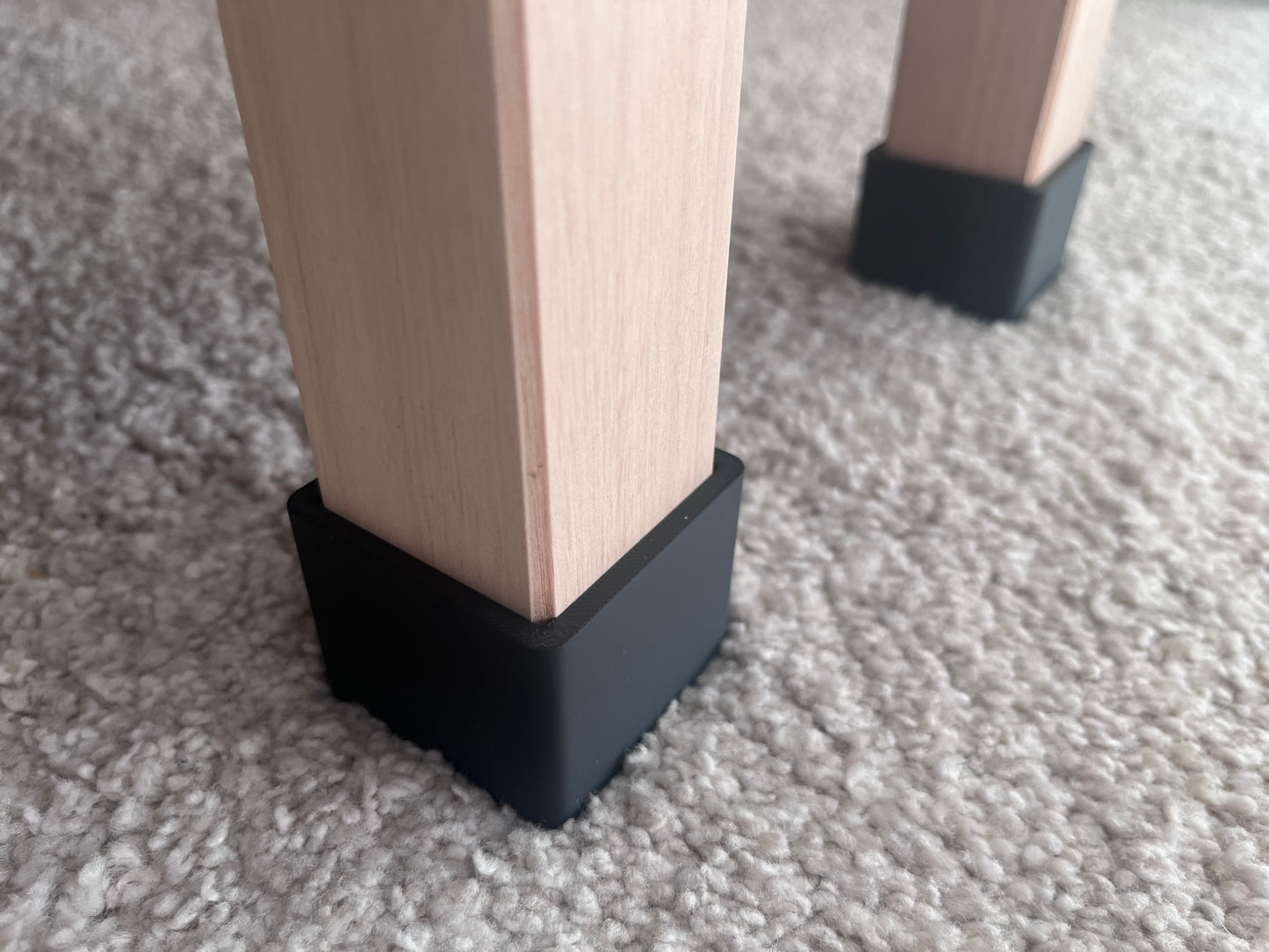 3D-gedruckte Tischbein-Erhöhung +3cm Höhe  für Saugroboter | 6er Set